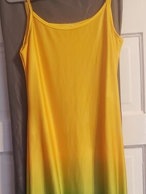 Yellow Ombre Maxi Slip Dress